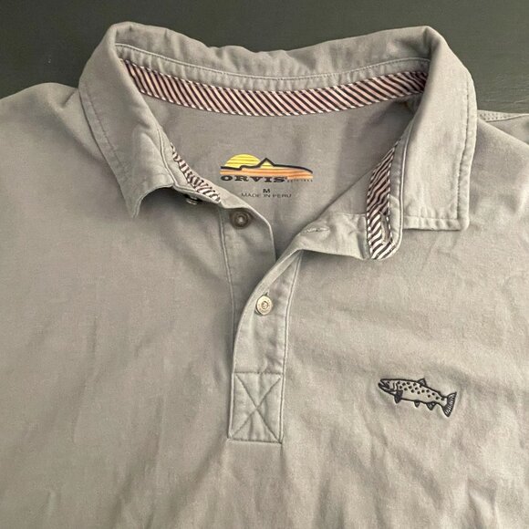 Orvis Polo - Men's Medium - Light Blue/Grey - Picture 1 of 1